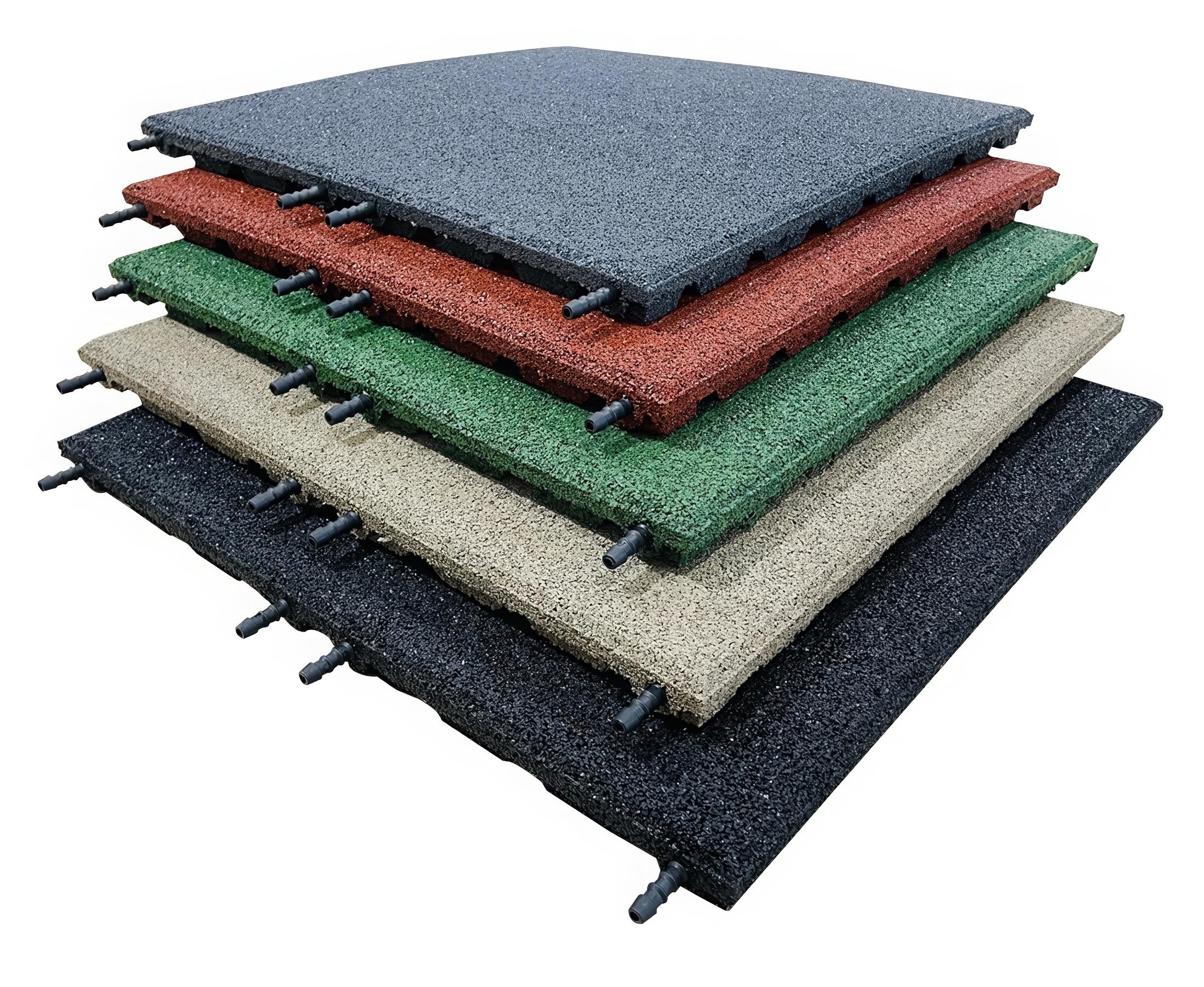 Dalle Caoutchouc 500×500×100 mm – Ultra Résistante et Amortissante