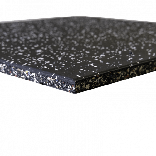 Dalle Caoutchouc Premium 20 mm Noir/Blanc – 50×50 cm (Lot de 4)