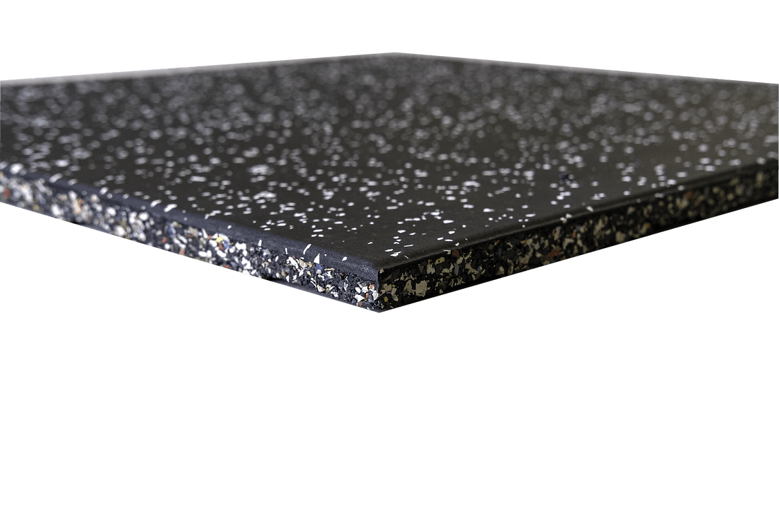 Dalle Caoutchouc Premium 20 mm Noir/Blanc – 50×50 cm (Lot de 4)