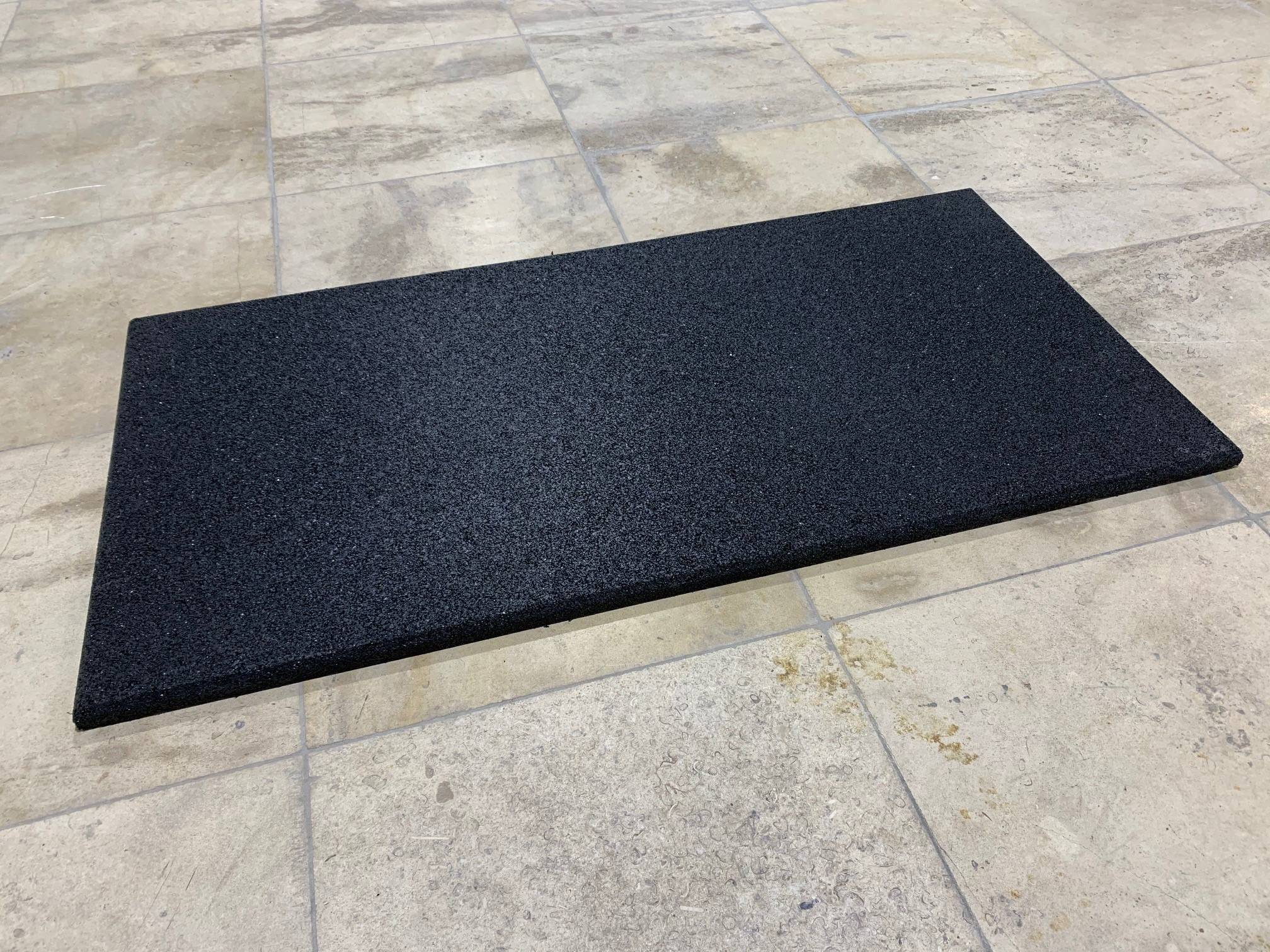 Dalle Sol Caoutchouc 50×100 cm – 20 mm – Rectangulaire Noire – Image 5