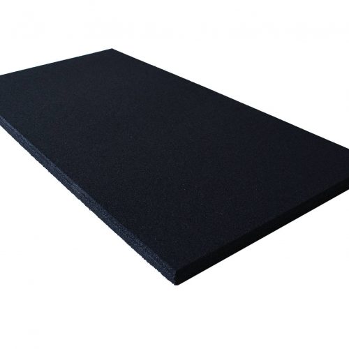 Dalle Sol Caoutchouc 50×100 cm – 20 mm – Rectangulaire Noire